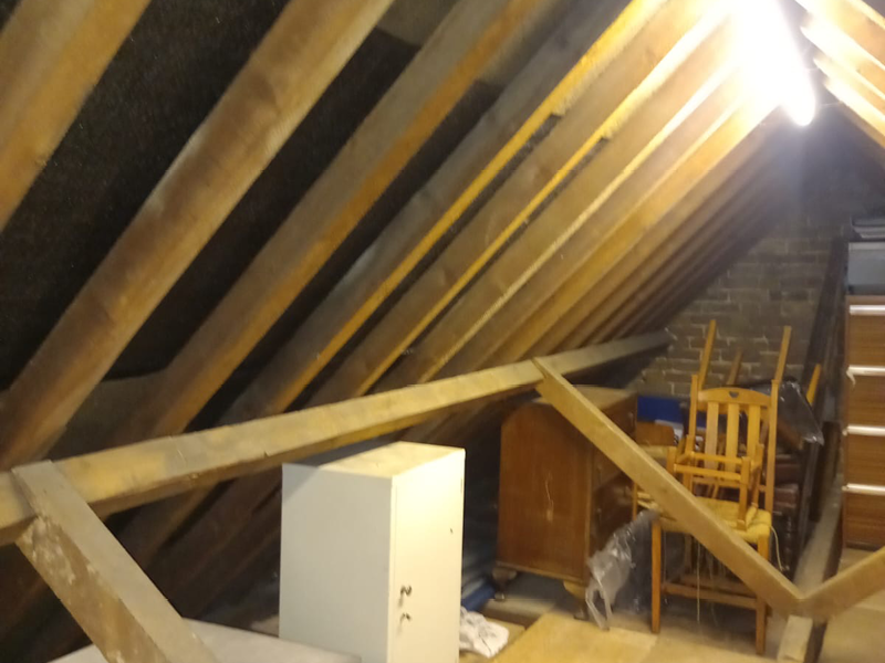 Loft before Spray Foam Insulation