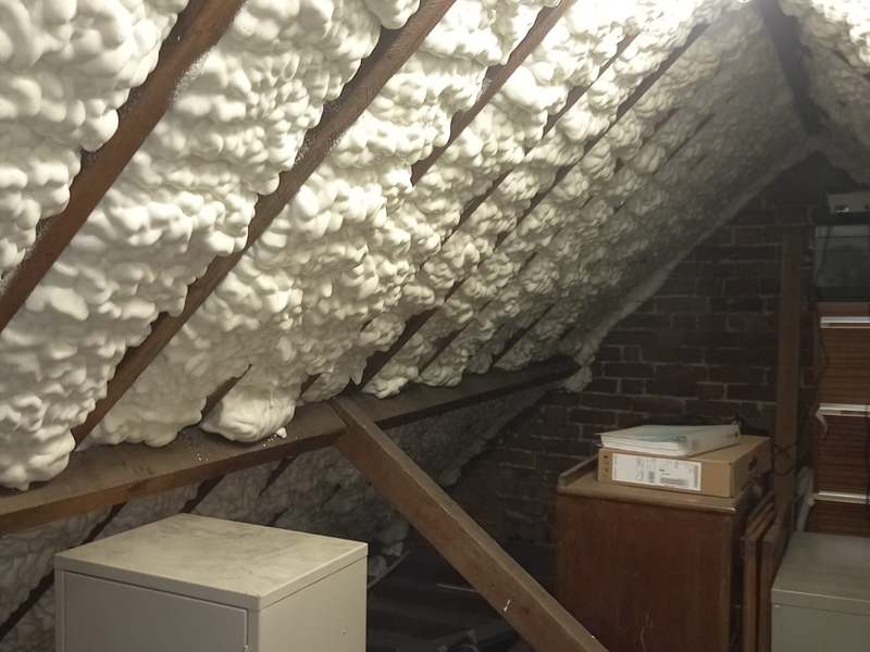 Loft after Spray Foam Insulation